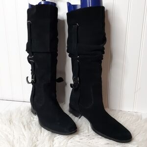 Fitzwell Mid-High Black Leather Boots